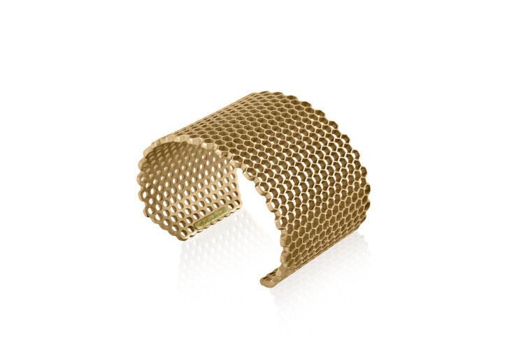 Hive Wide Cuff Bronze
