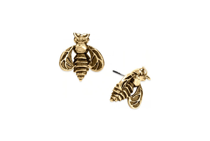 Bee Stud Bronze Earrings