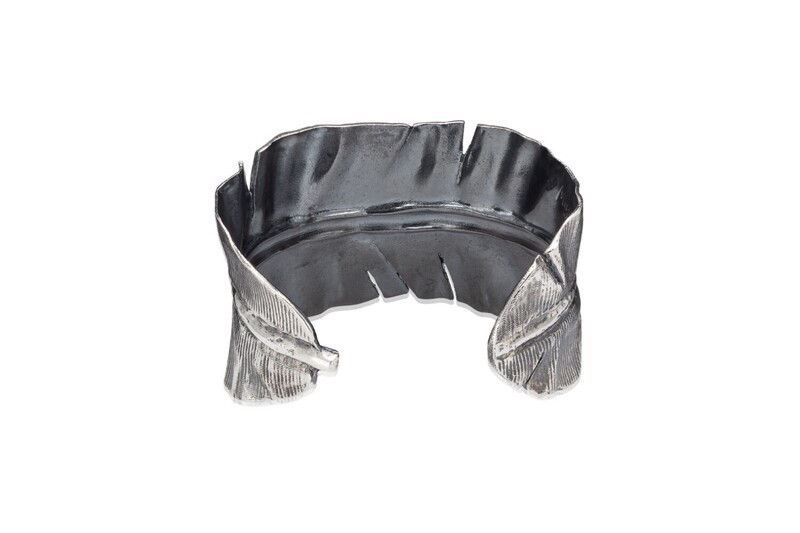 Banana Leaf Cuff Sterling