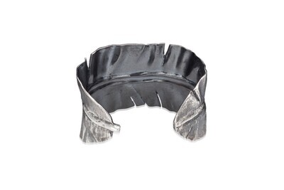 Banana Leaf Cuff Sterling