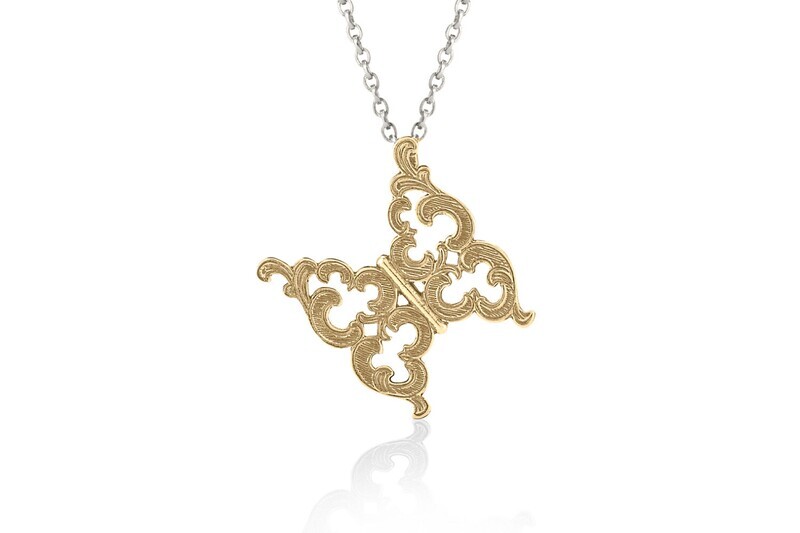 Renaissance Butterfly Pendant Bronze