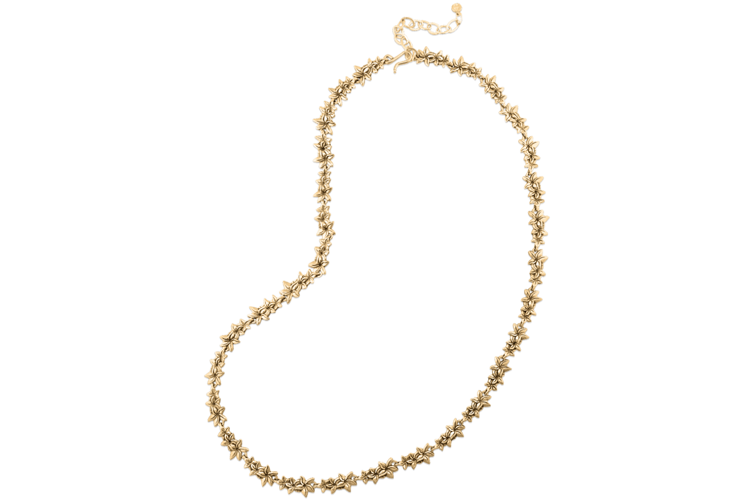 Jasmine Flower Chain Necklace 30-34&quot; Bronze