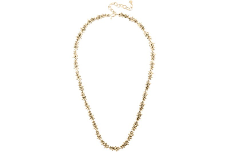 Jasmine Flower Chain Necklace 30-34" Bronze