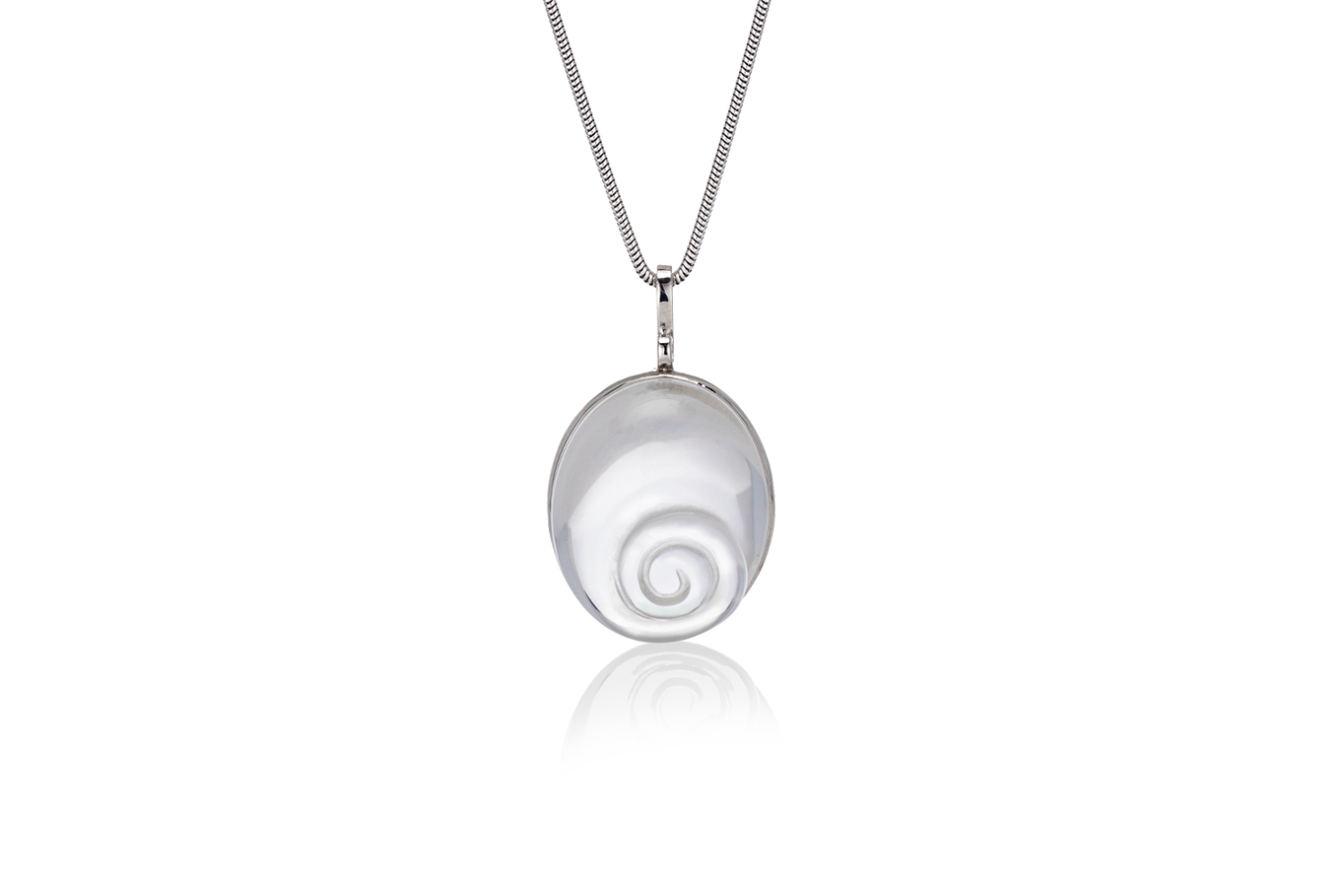 Crystal Moonsnail Pendant