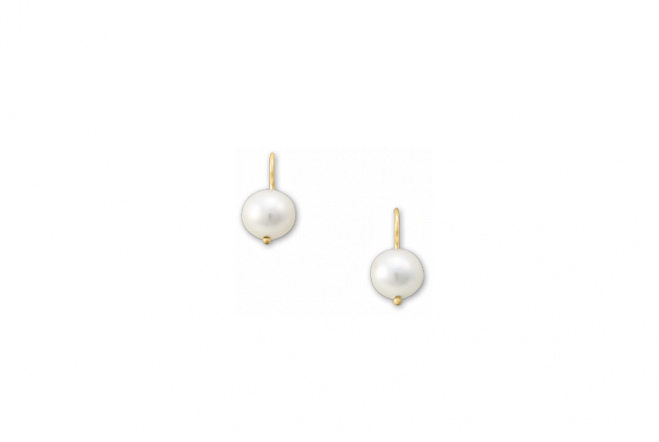 Grace Cream  Drop Dangles 14K