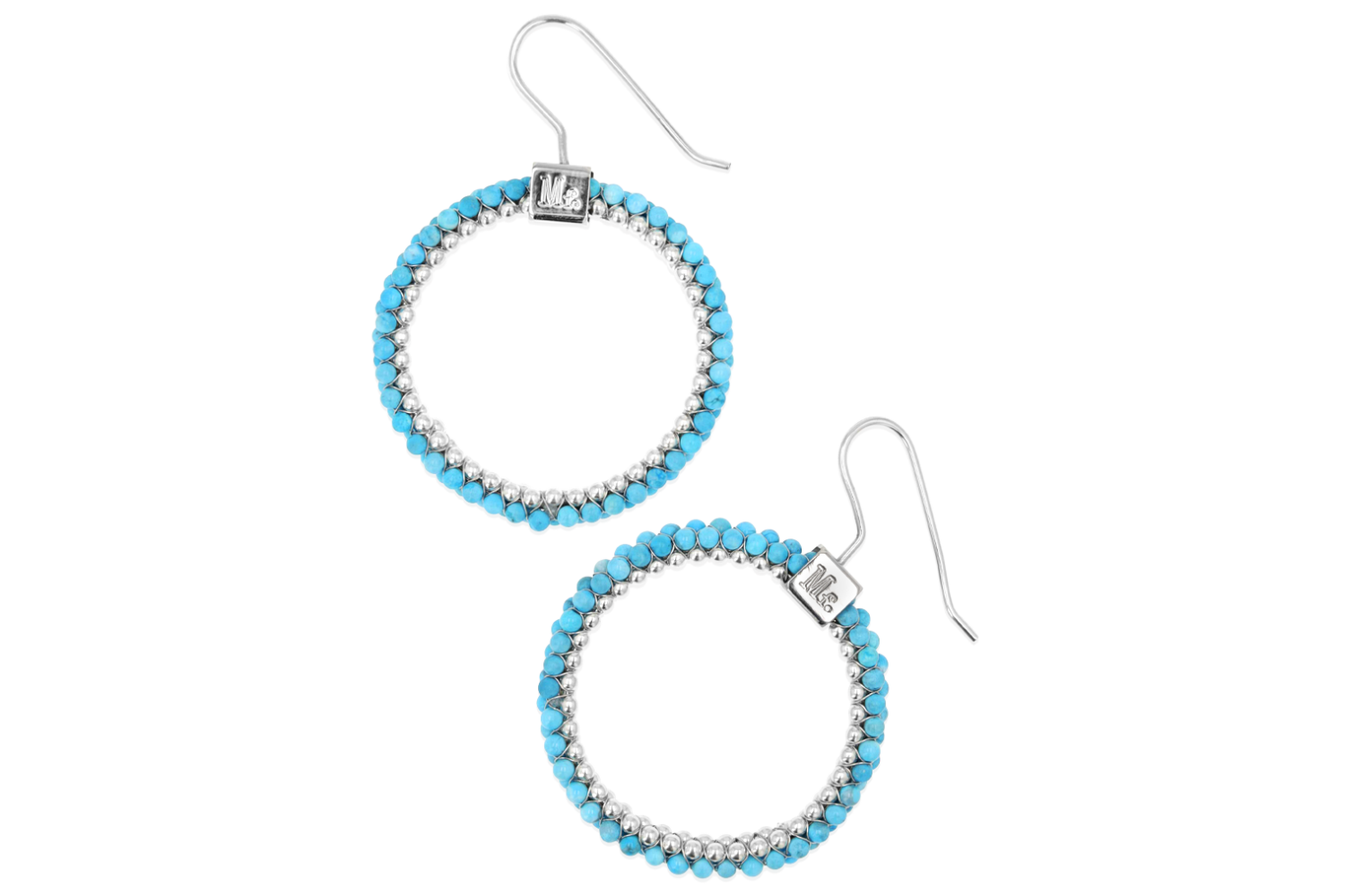Halo Hoop Earrings Sleeping Beauty Turquoise