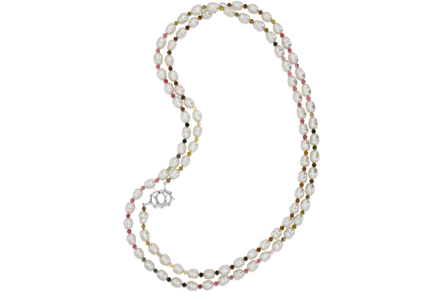 Rainbow Eclipse FWP Necklace 44&quot;