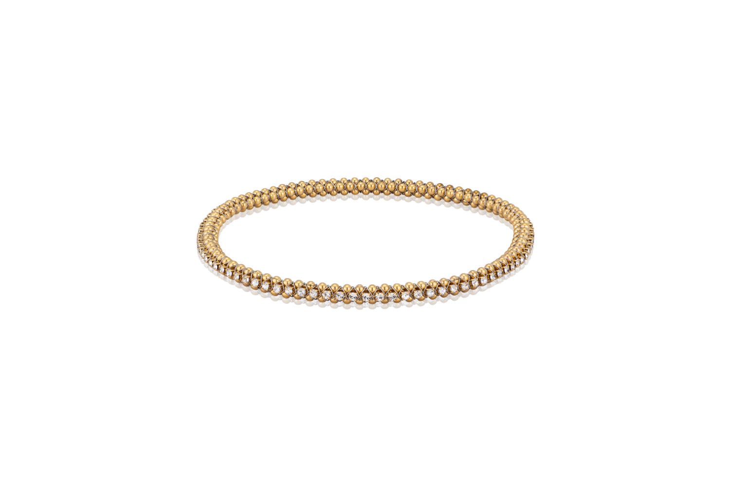 Halo Crystal Bangle, Color: 24K, Size: L