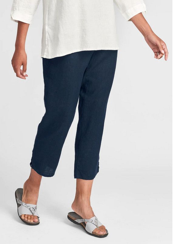 Pocketed Ankle Pant, Color: Midnight, Size: P