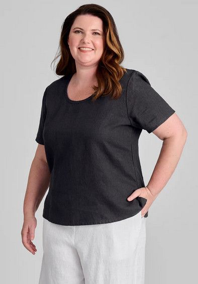 Flax Fundamental Tee, Color: Nine Iron, Size: S