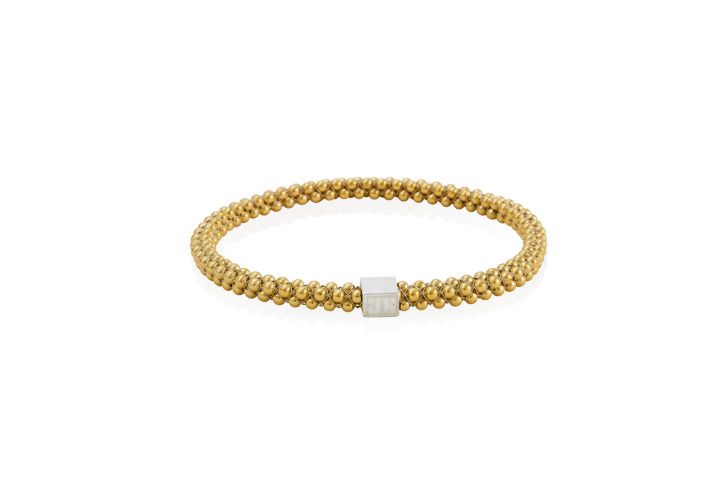 Halo Bangle, Size: M, Color: Gold