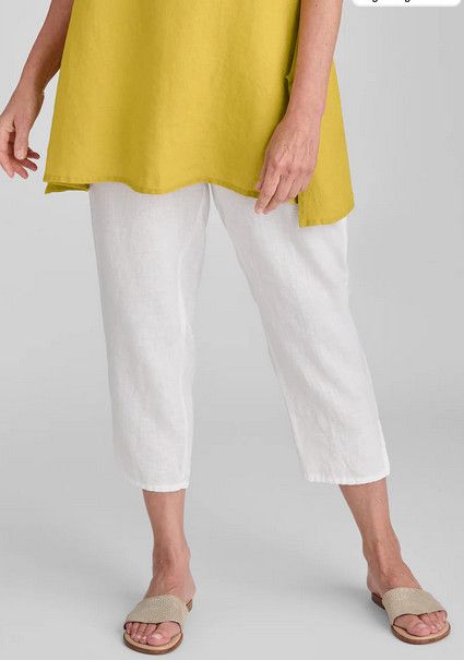 Flax Tapered Pant , Color: White, Size: P