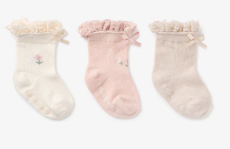 Baby Floral Ankle Socks 3 Pack