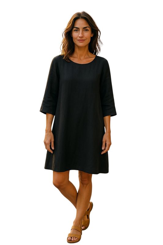 Flax Happy Gathers Dress 2 Colors