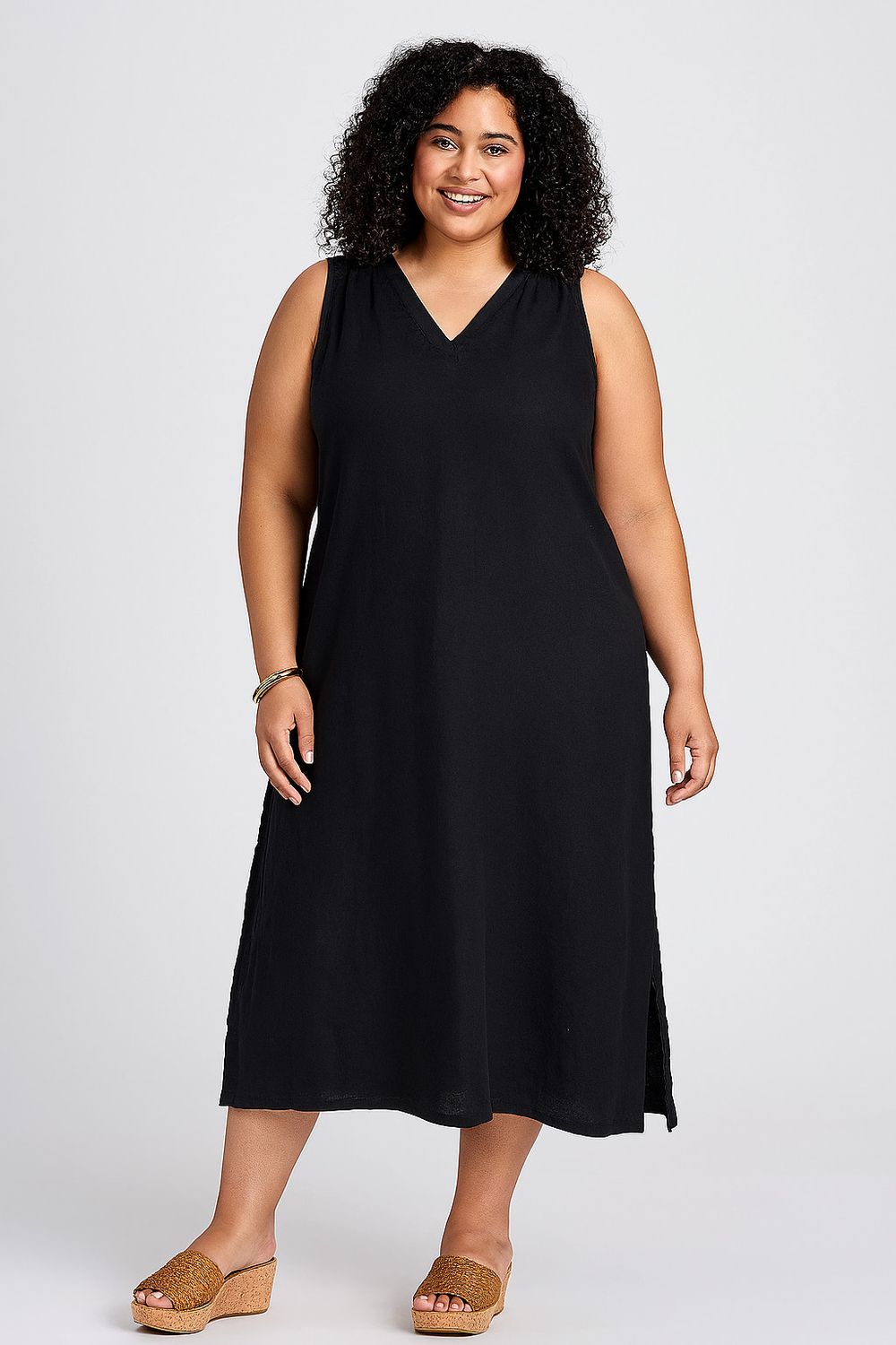 Flax Calypso Dress, Size: P, Color: Black