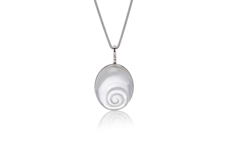 Crystal Moonsnail Pendant