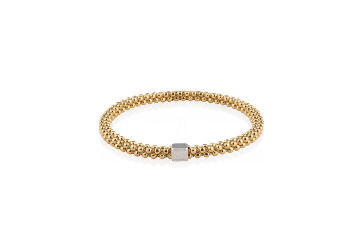 Halo Bangle, Color: Gold Faceted, Size: M