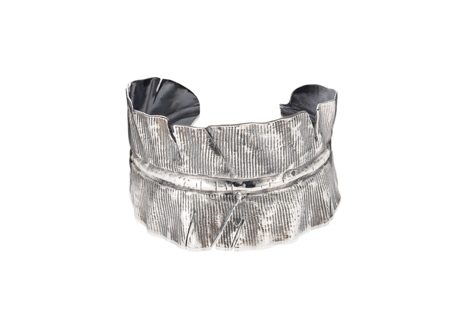 Banana Leaf Cuff Sterling