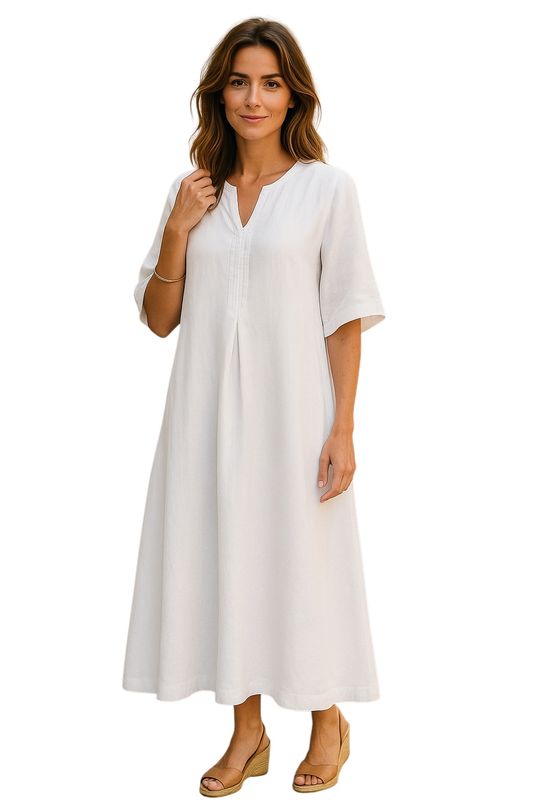 Flax Caftan Dress