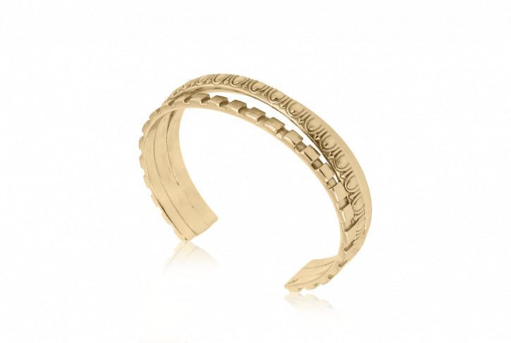 Schema Triple Cuff, Color: Bronze, Size: 6"