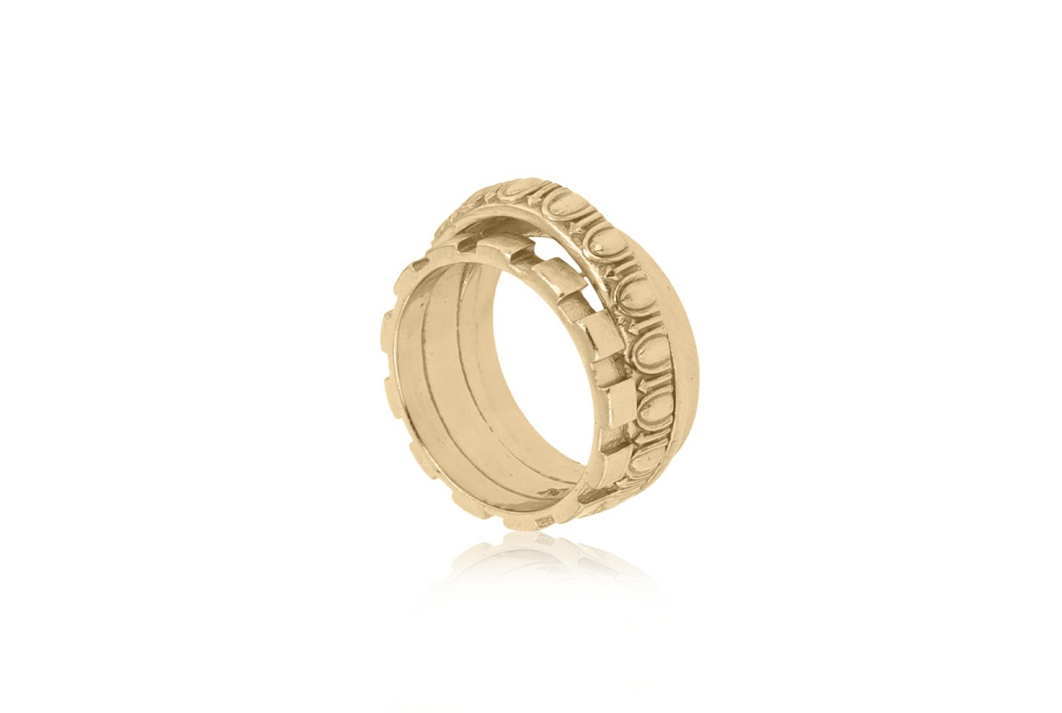 Schema Triple Ring, Color: Bronze, Size: 7