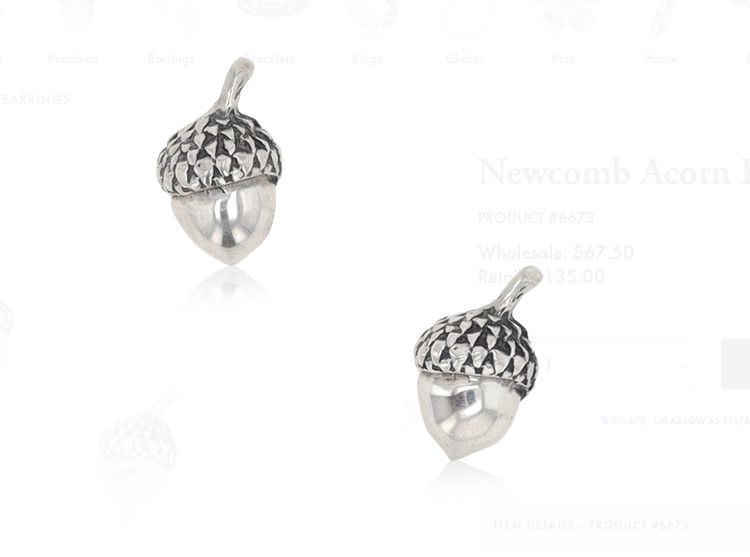 Newcomb Acorn Earrings