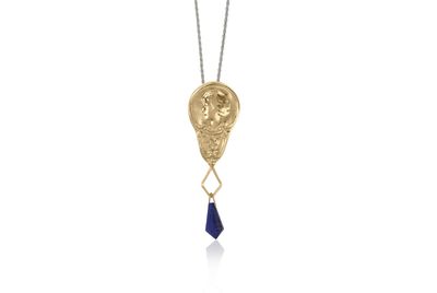 Needle Threader Pendant Bronze