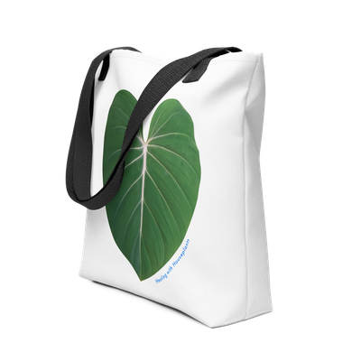 Philodendron &#39;Gloriosum&#39; Leaf White Tote Bag