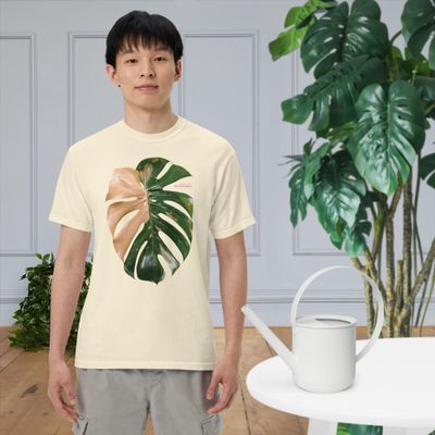 Monstera &#39;Thai Constellation&#39; Unisex heavyweight t-shirt