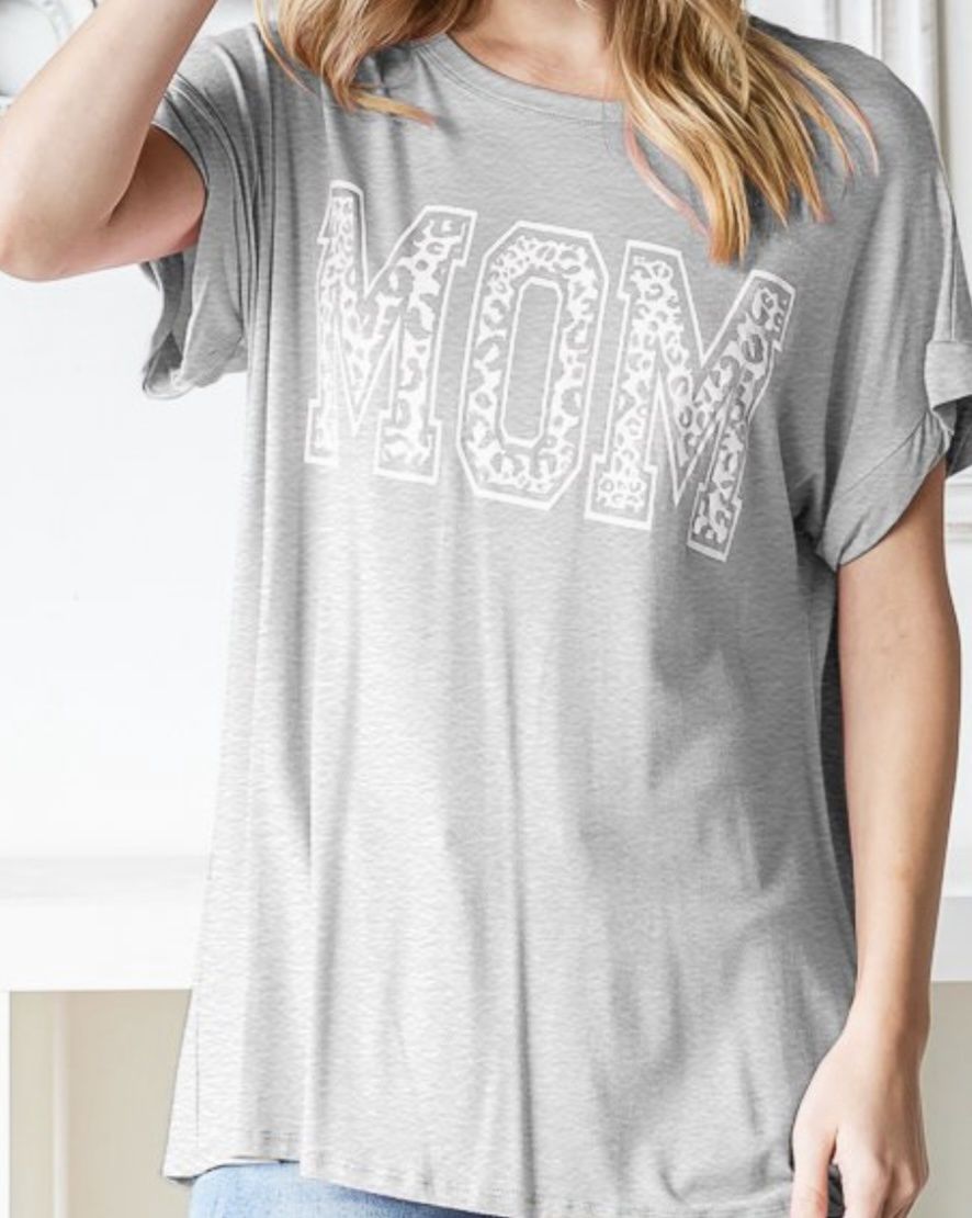 Mom Top, Size: SM, Colour: H Grey