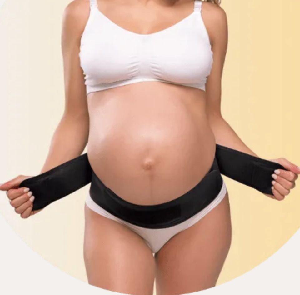 Maternity Support Belt, Colour: Black, Size: L/XL