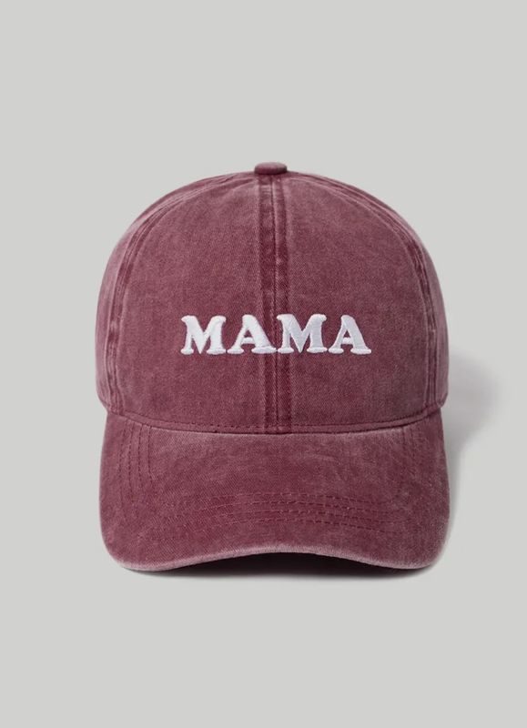 MAMA Print Hat, Colour: Burgandy