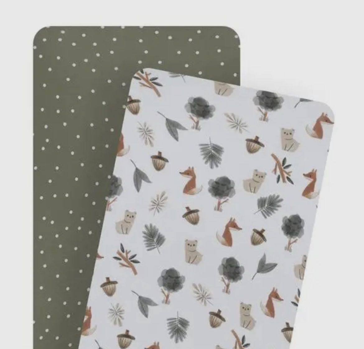 2Pk Bassinet Sheets, Colour: Forest