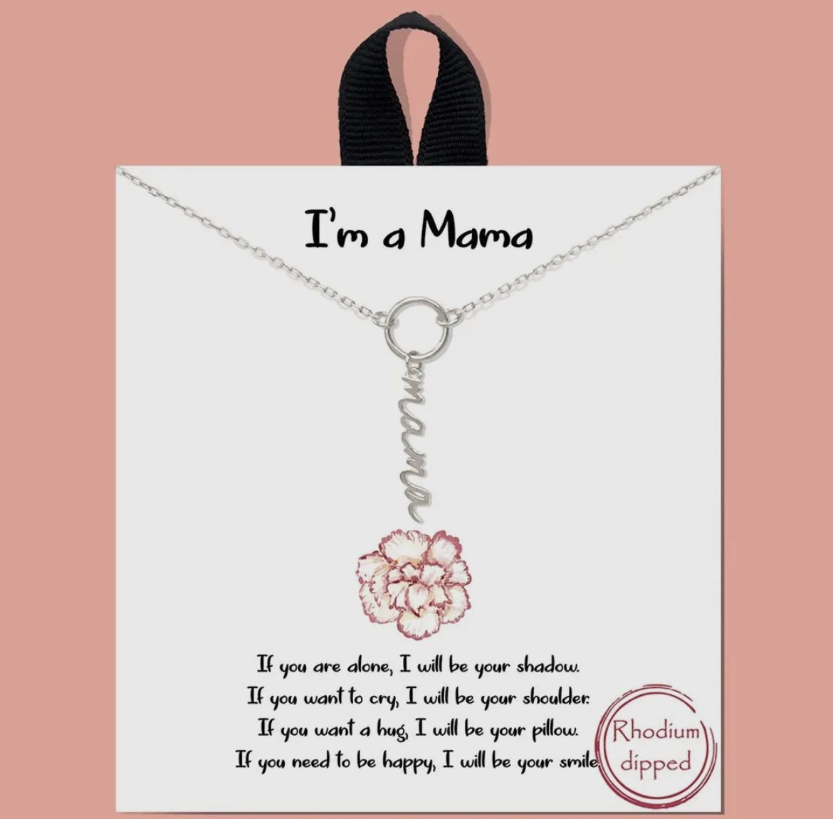 Mama Pendant Necklace, Colour: Silver