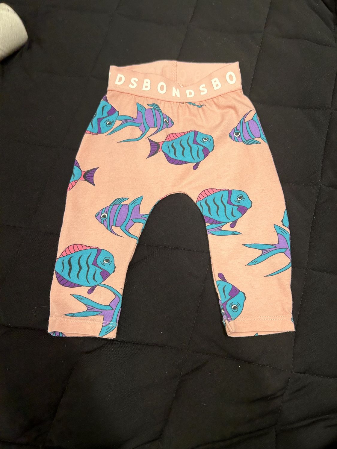 0-3m Bonds Pants Pink with Fish