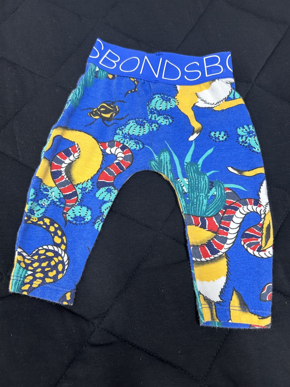 0-3m Bonds Pants Blue with Snakes