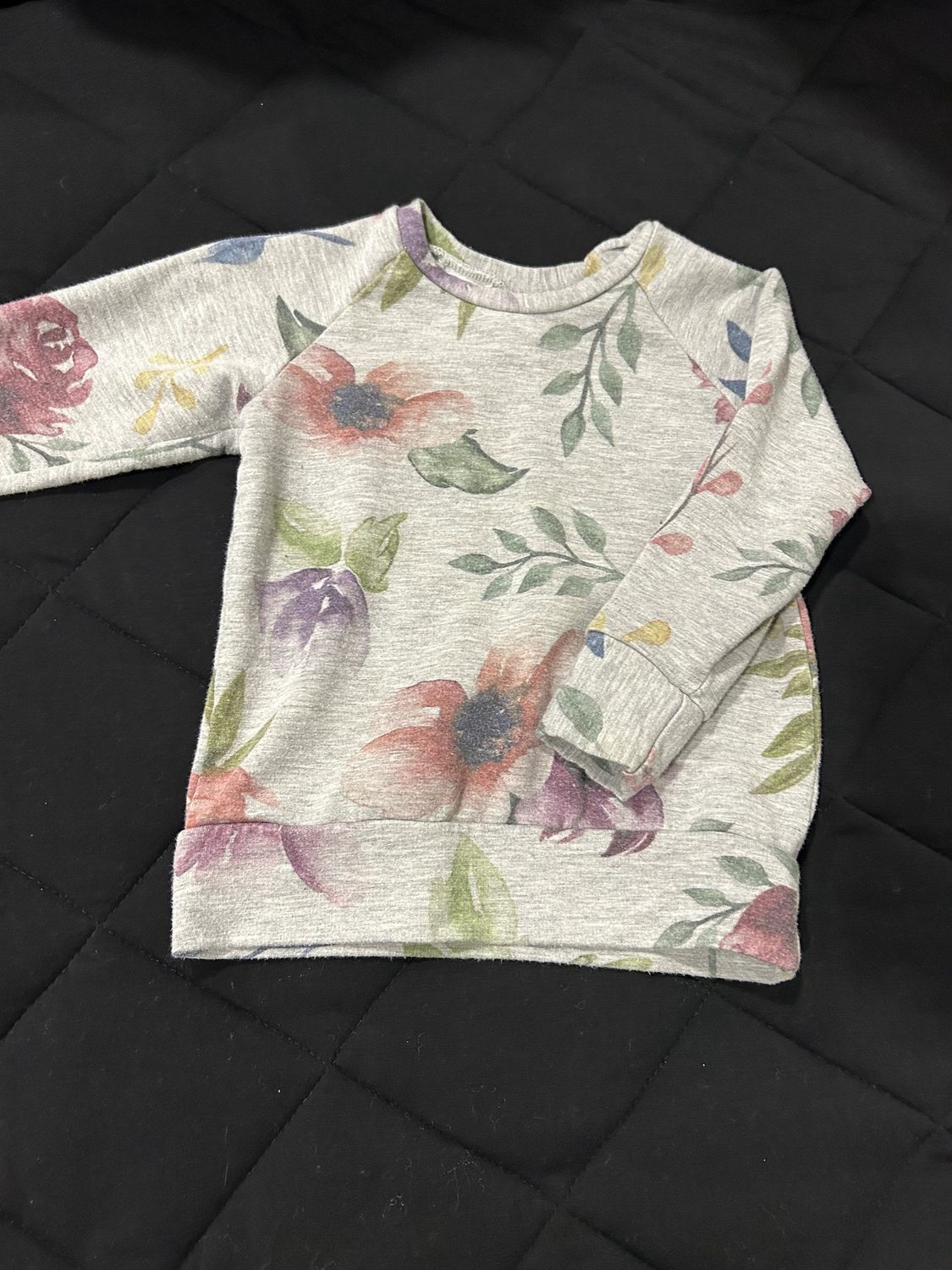 6-12m Posh &amp; Cozy Long Sleeve Flowers