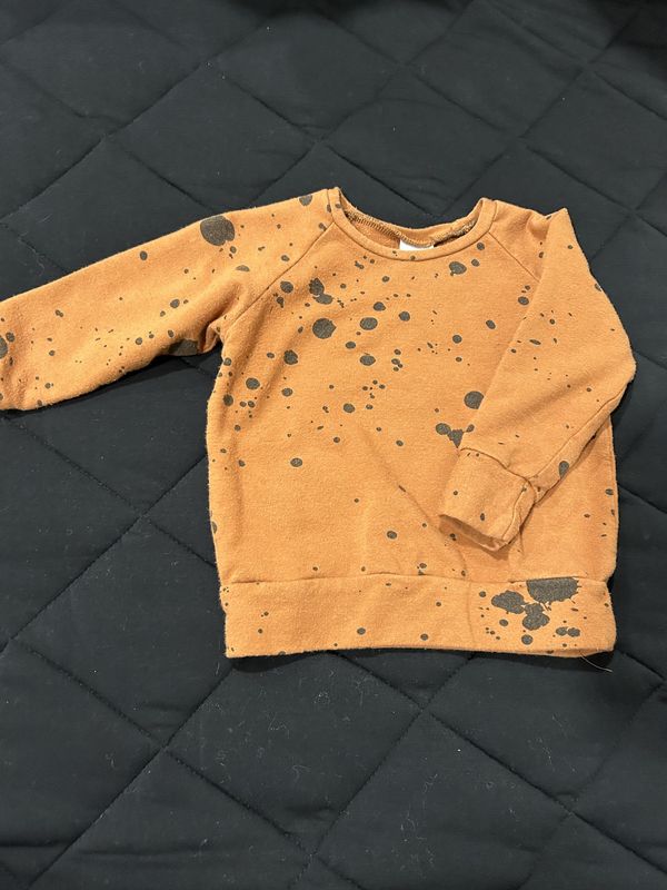 6-12m Posh &amp; Cozy long Sleeve Brown Spots