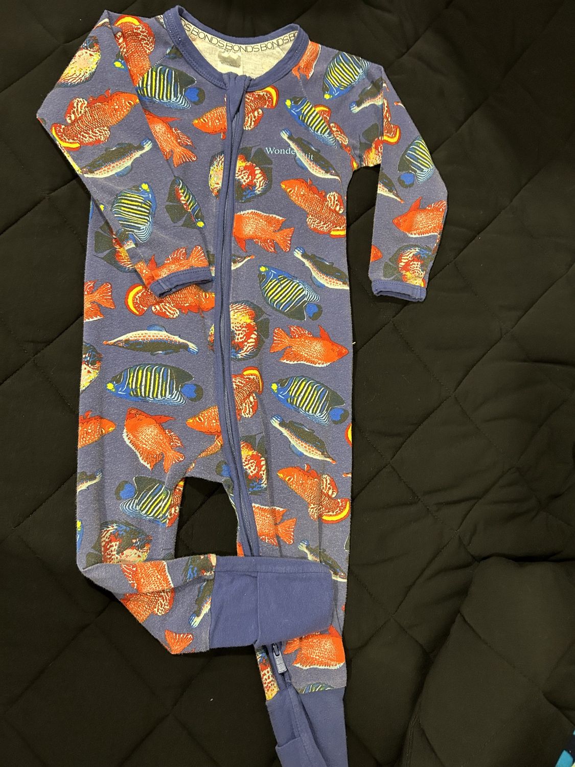 12-18m Bonds Sleeper Blue Fish