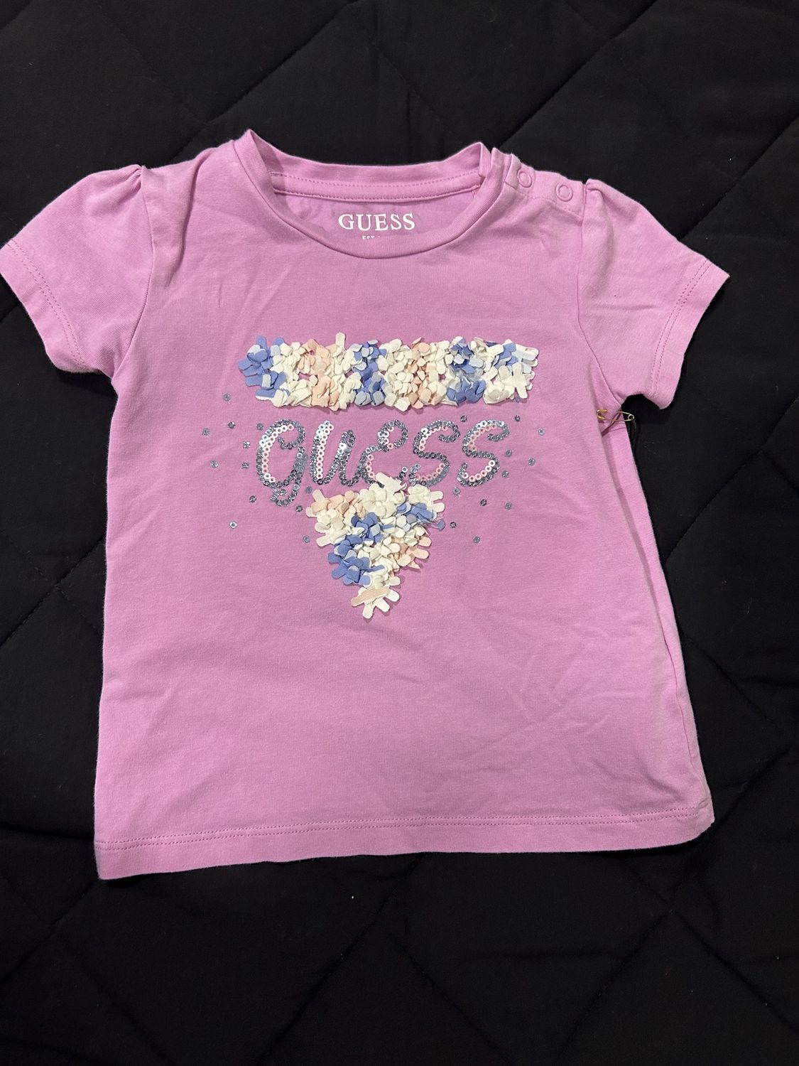 18m Guess Tshirt Purple Flowers