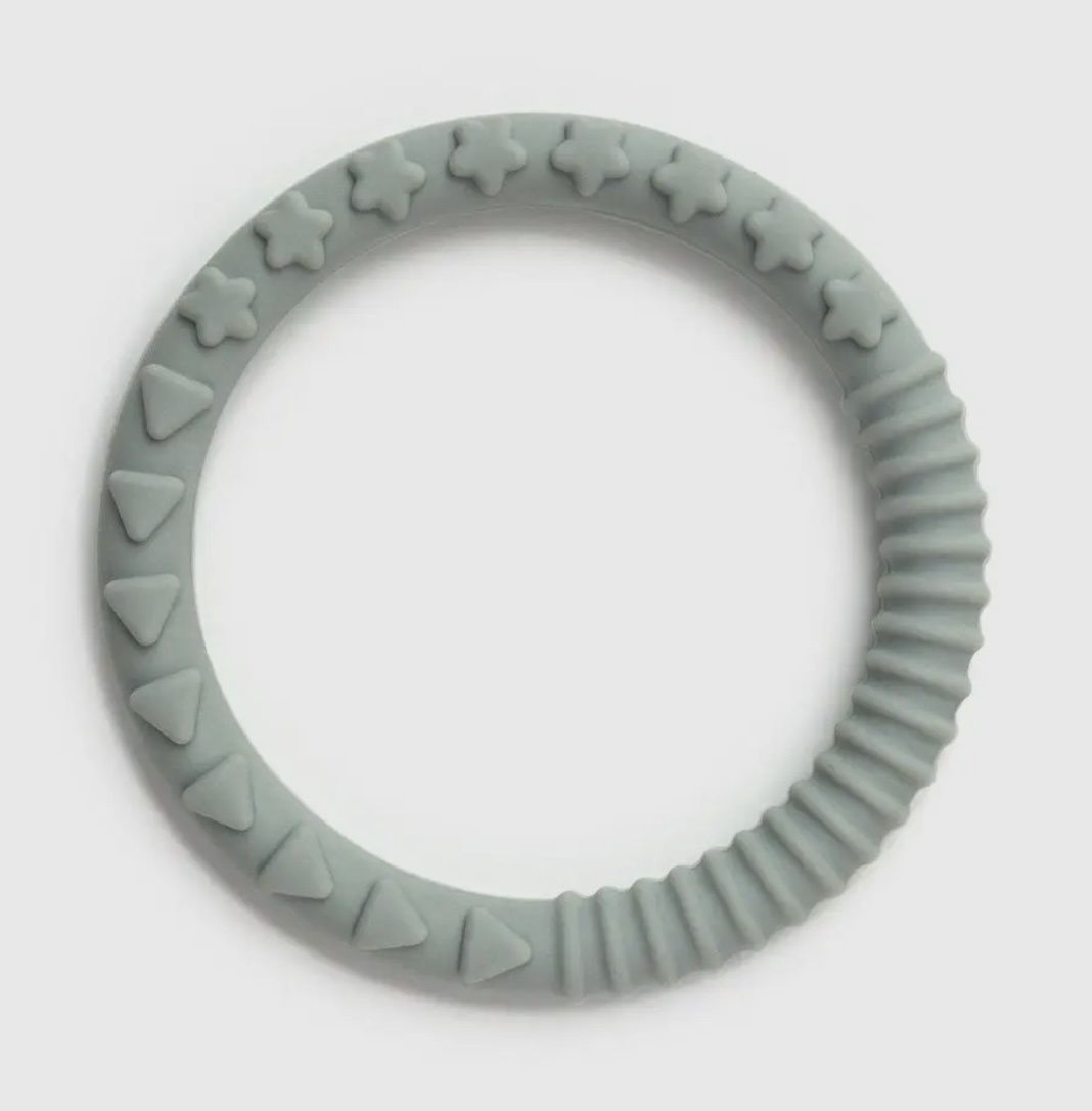 Silicone Teething Ring, Colour: Sage