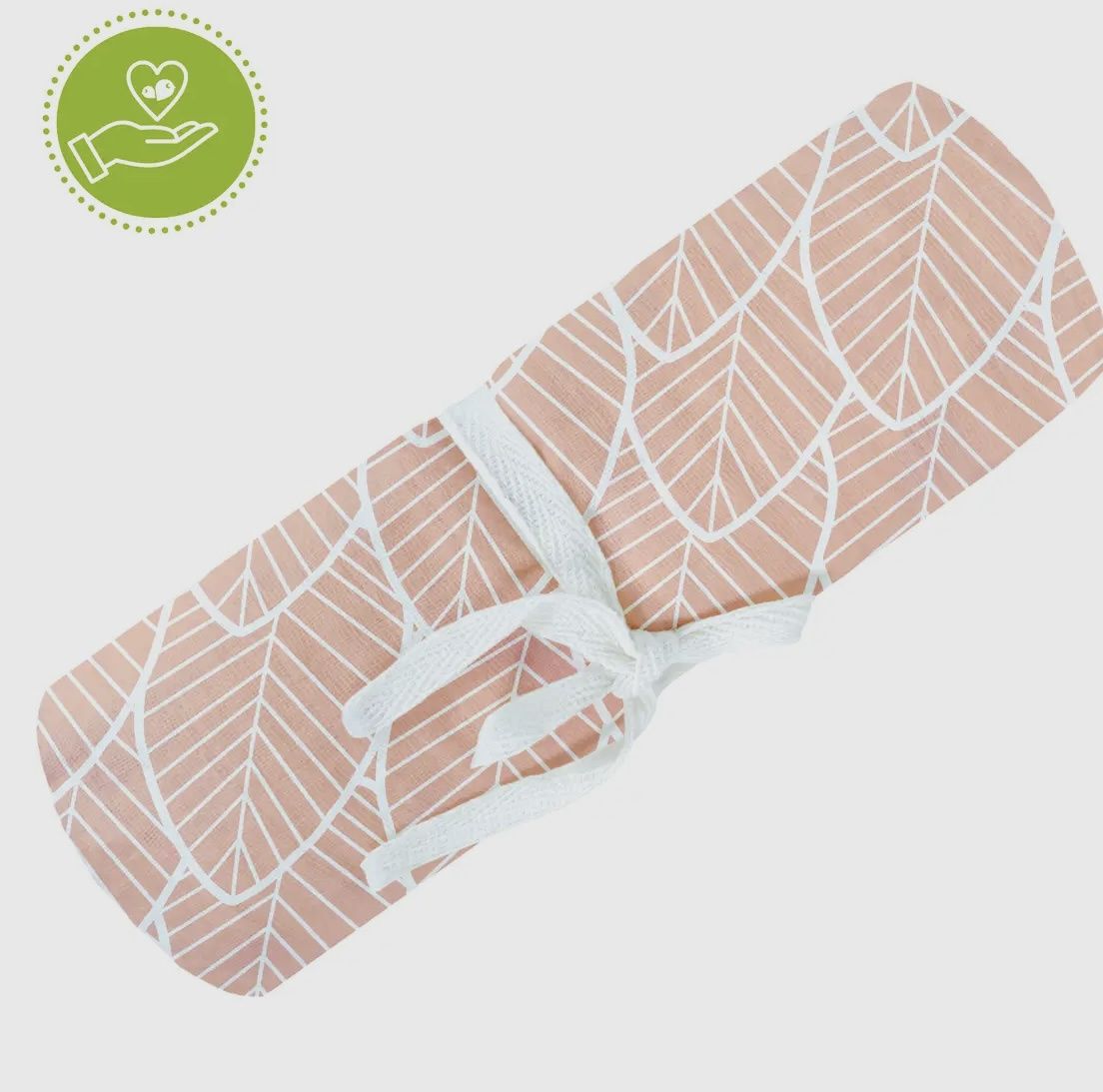 Pink Leaves Swaddle