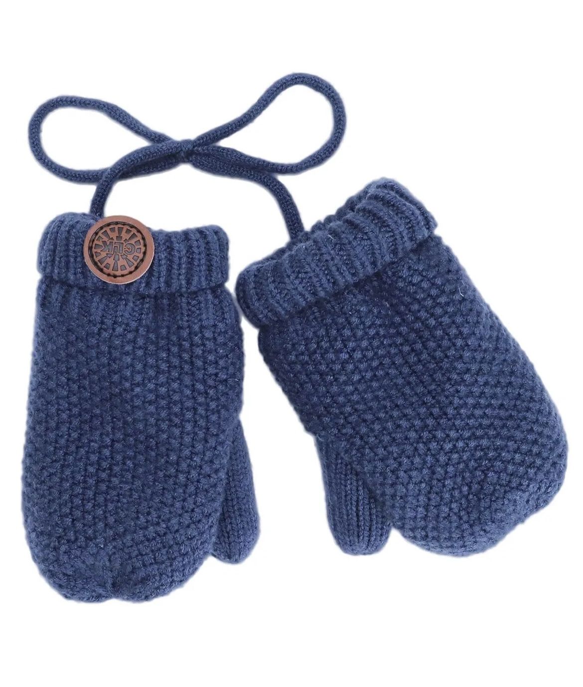 Knit Baby Mittens, Size: 0-9m, Colour: Blue
