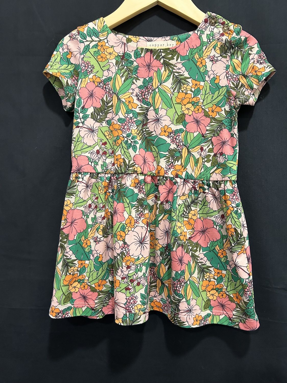 2T Copper Key Floral Dress