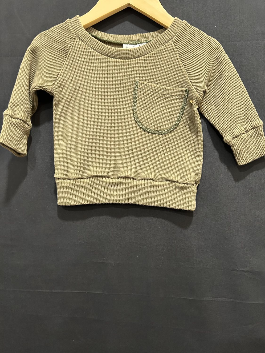 3-6m Little Luba Olive Long Sleeve