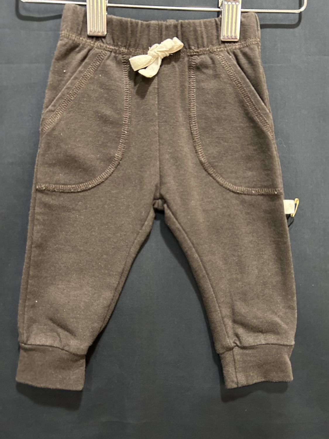 0-6m Jax &amp; Lennon Brown Joggers