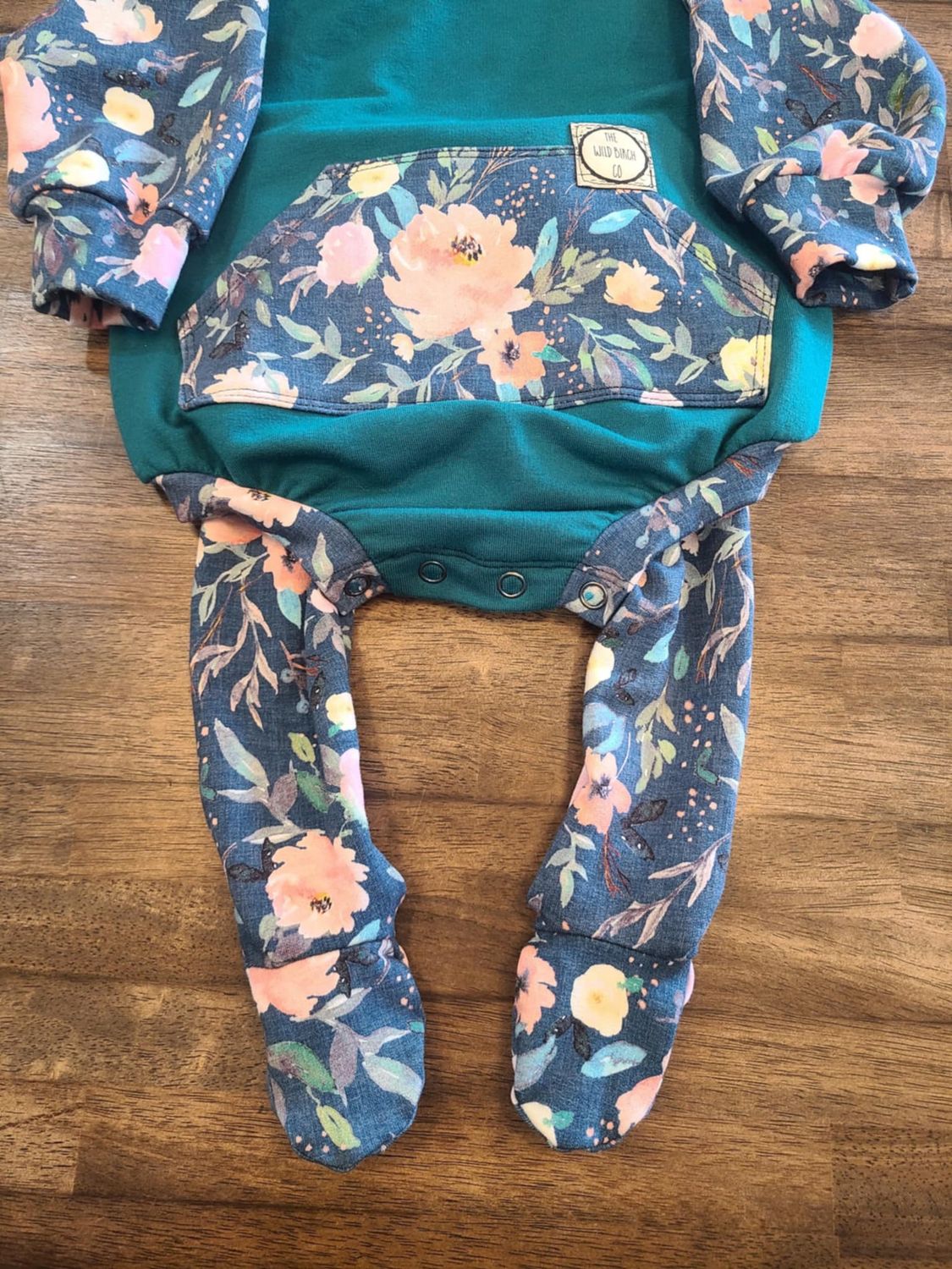 2pc Floral Bubble Romper Set, Size: 3-6m
