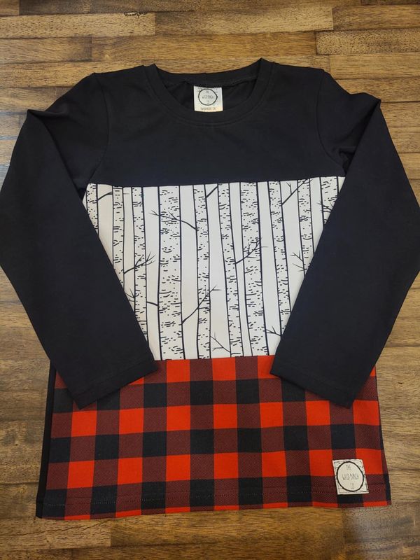 6T Plaid Birch Long Sleeve