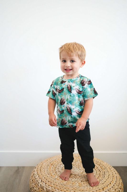 Ploom Otters Tshirt, Size: 6-12m, Colour: Otters2