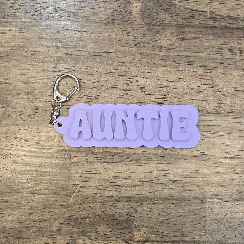 Auntie Keychain, Colour: Purple